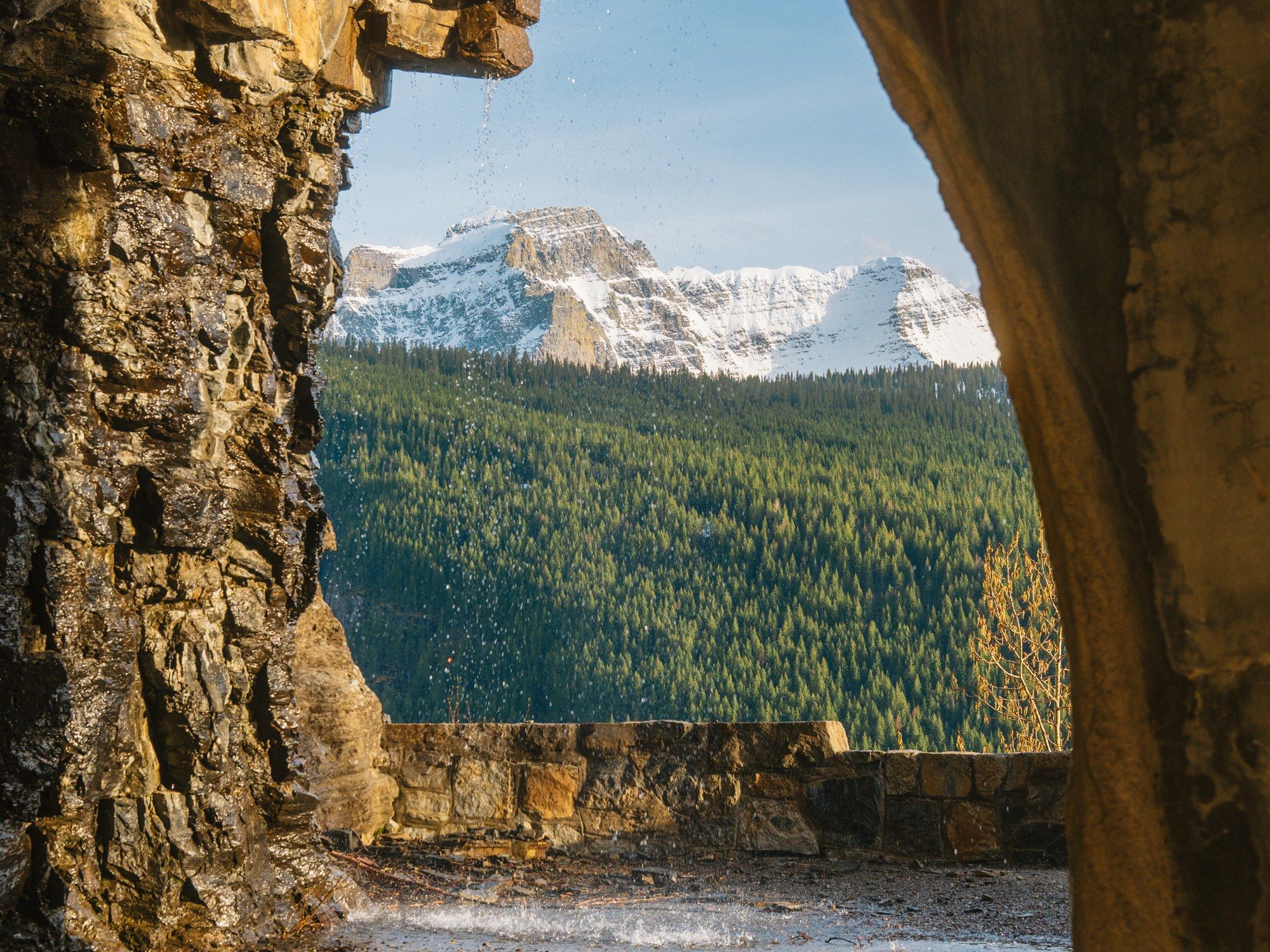 Riders on e-bikes climbing Going-to-the-Sun Road