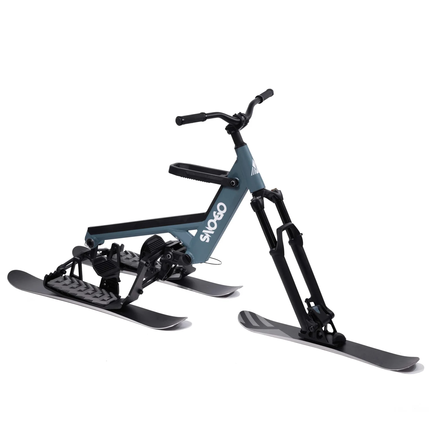 SNO-GO SHIFT ski bike with a blue frame and black skis
